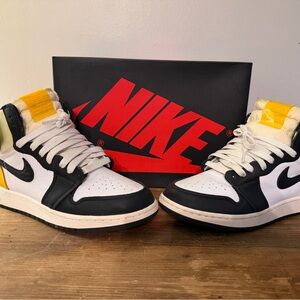Nike Air Jordan 1 Retro High OG in Black, White, and Volt